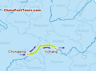 Yangtze Cruise Map