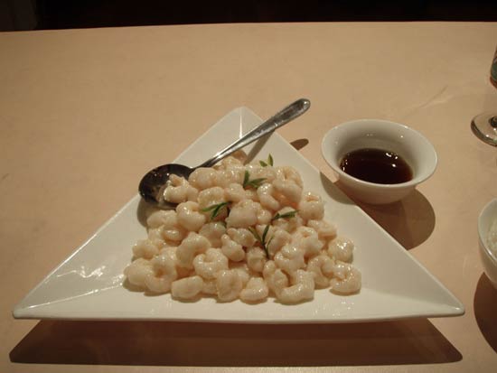 Zhejiang Food - Shrimp fried with Longjing tea leaves