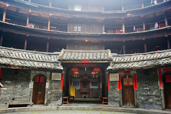 Huanji Lou, Fujian Earth Building Photos