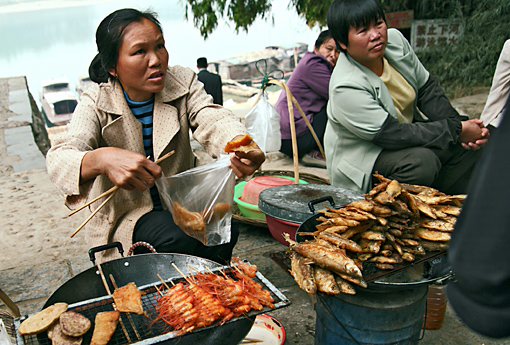 Local People of Yangmei Ancient Town