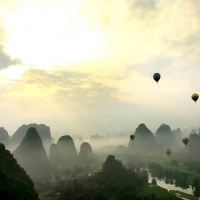 Guilin China  Hot Air Balloon