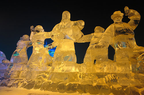 ice sculpture ice snow world