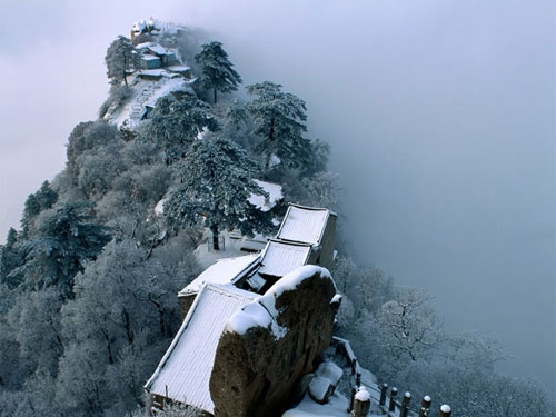 Mountain Huangshan in winter