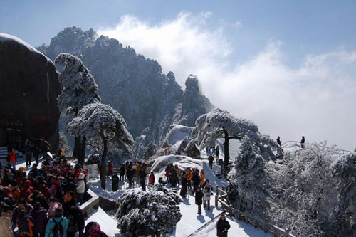 Huangshan snow China