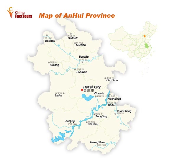 anhui map