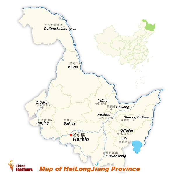 Map of Heilongjiang