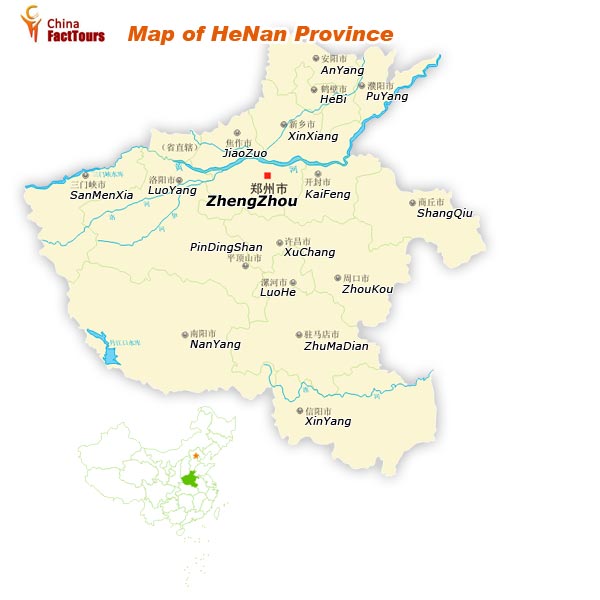 Map of Henan, Henan Map, Luoyang Henan China