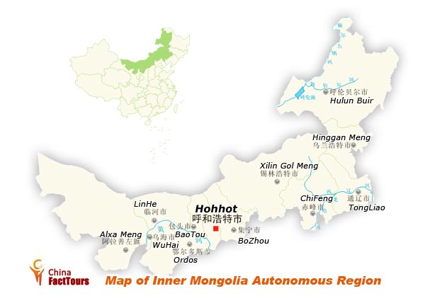 Map of Inner Mongolia