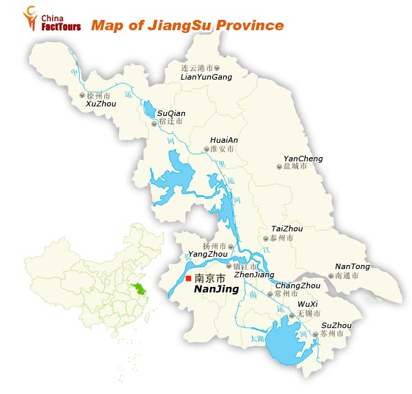 Map of Jiangsu