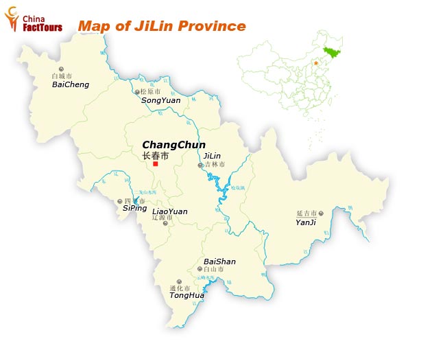 Map of Jilin