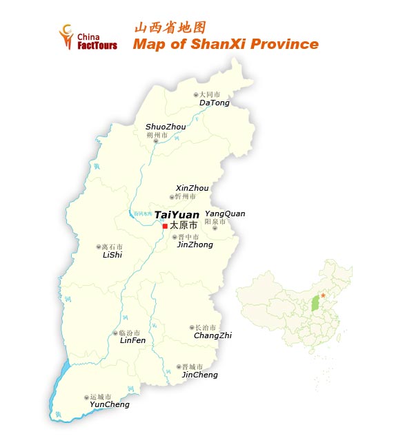 Map of Shanxi