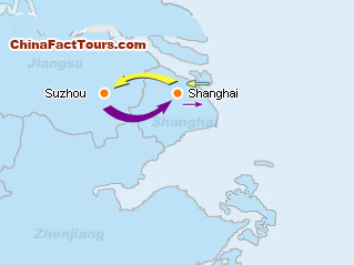 Suzhou Shanghai Travel Map