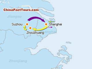 Suzhou Shanghai Tour Map