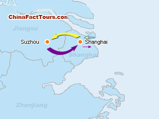 Shanghai Suzhou Tourist Map