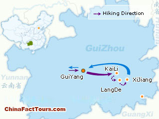 Map of Guizhou Tour,Guizhou Touring Map