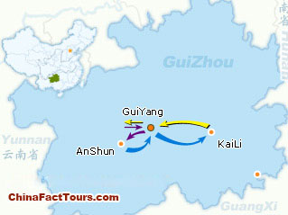 Guizhou Tourist Map