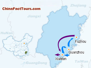 Fujian Tourist Map