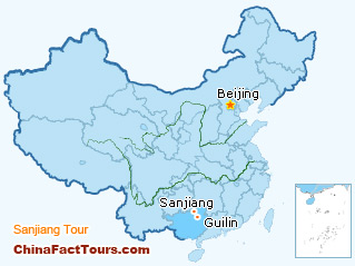 Sanjiang Liuzhou Tourist Map