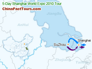 Shanghai 2010 EXPO Tourist Map