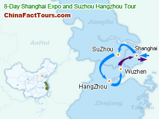 Shanghai 2010 EXPO Tourist Map