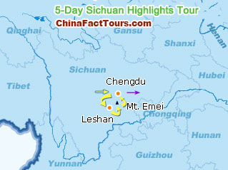 Chengdu Leshan Tourist Map