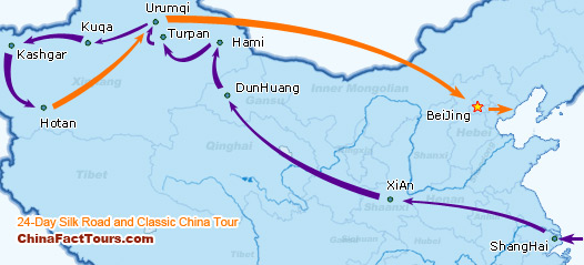 silk road map. Silk Road China Map